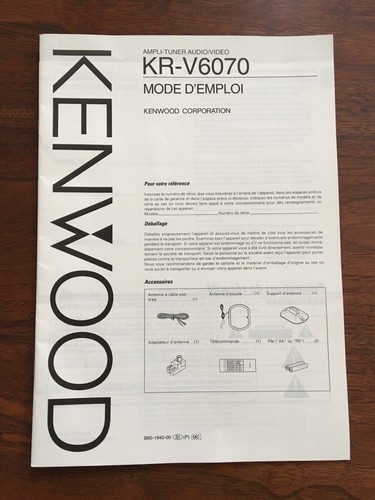 Vtg original kenwood v6070 - original, kr-v6070